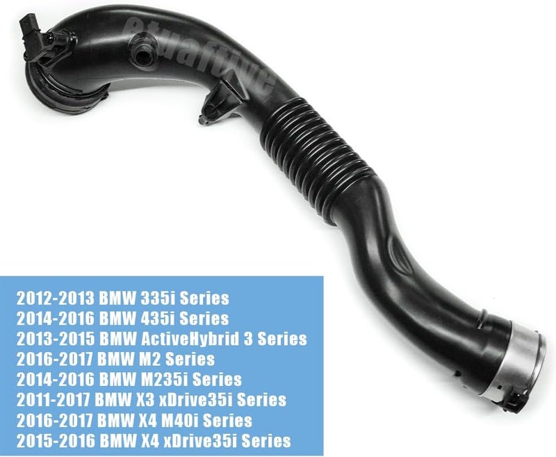 etuaftive 13717604033 For 2011-2016 BMW F22 F25 F26 335i GT XDrive X3 X4 3.0L Air Intake Duct Tube Hose Charge Pipe 7604033 - Image 2